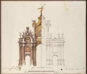Gonzaga Pietro di Gottardo Design of the Triumphal Red Gate in Moscow on the Occasion of the Coronation of Alexander I - Hermitage